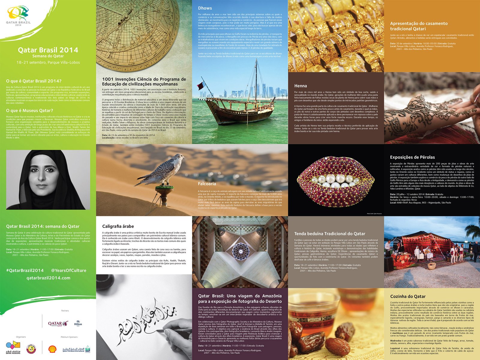 Agência de criação e design gráfico - Agência Percepção - folheto e sinalização Semana do Qatar